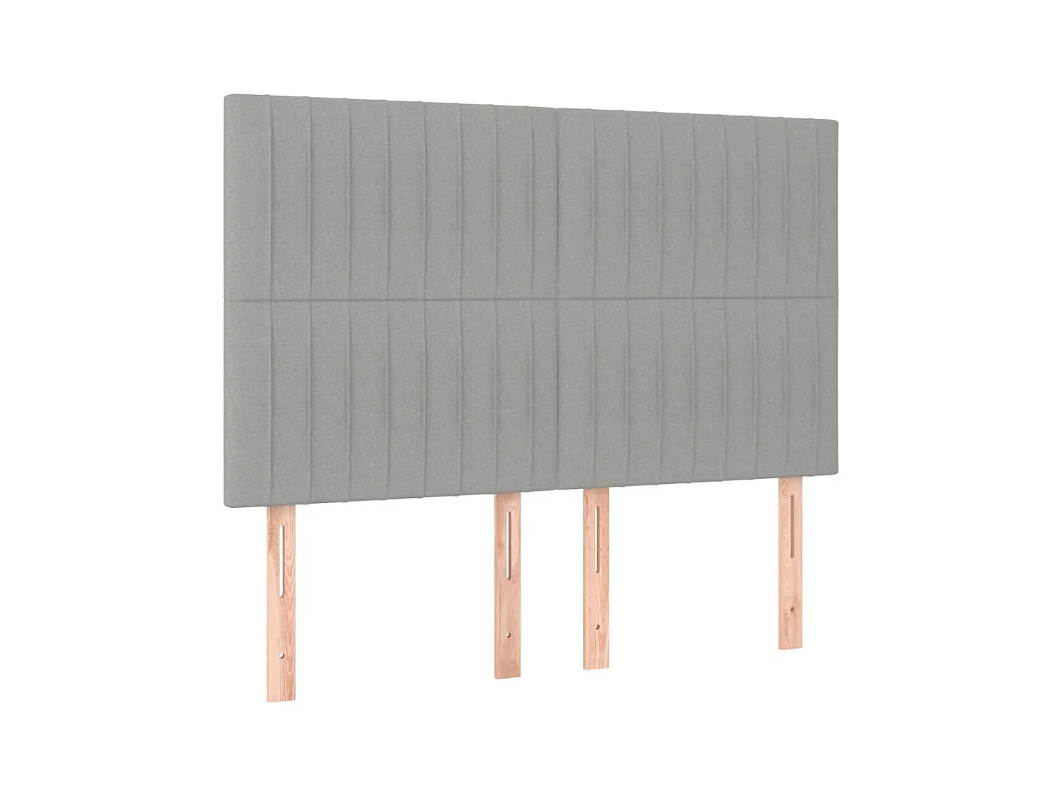 Têtes de lit 4 pcs Gris clair 72x5x78/88 cm Tissu POI15144 BonneVie Meuble