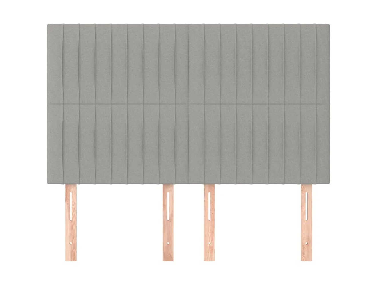 Têtes de lit 4 pcs Gris clair 72x5x78/88 cm Tissu POI15144 BonneVie Meuble