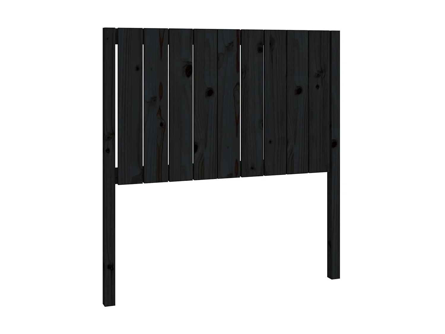 Cabecero de cama madera maciza de pino negro 95,5x4x100 cm ES59513