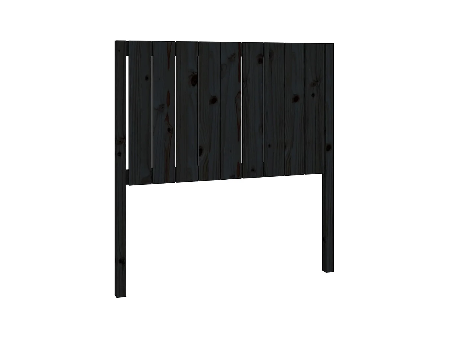Testiera | Testata del letto per Letto Nera 95,5x4x100 cm in Legno Massello di Pino