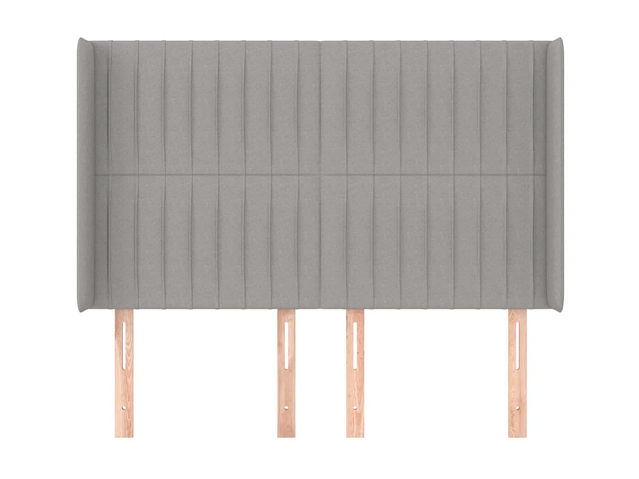 Kopfteil,Bettkopfteil mit Ohren Hellgrau 147x16x118/128 cm Stoff -gkd772999