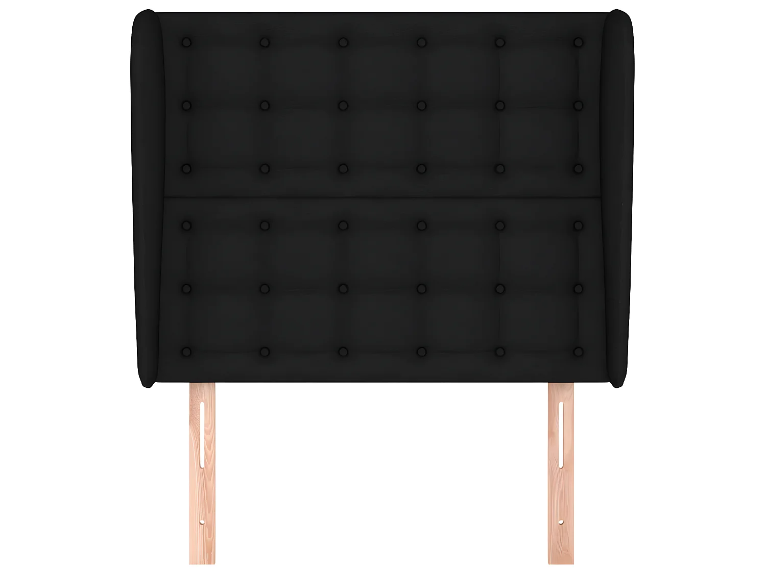 Tête de lit avec oreilles Noir 93x23x118,128 cm Tissu LKC12904 BonneVie Meuble