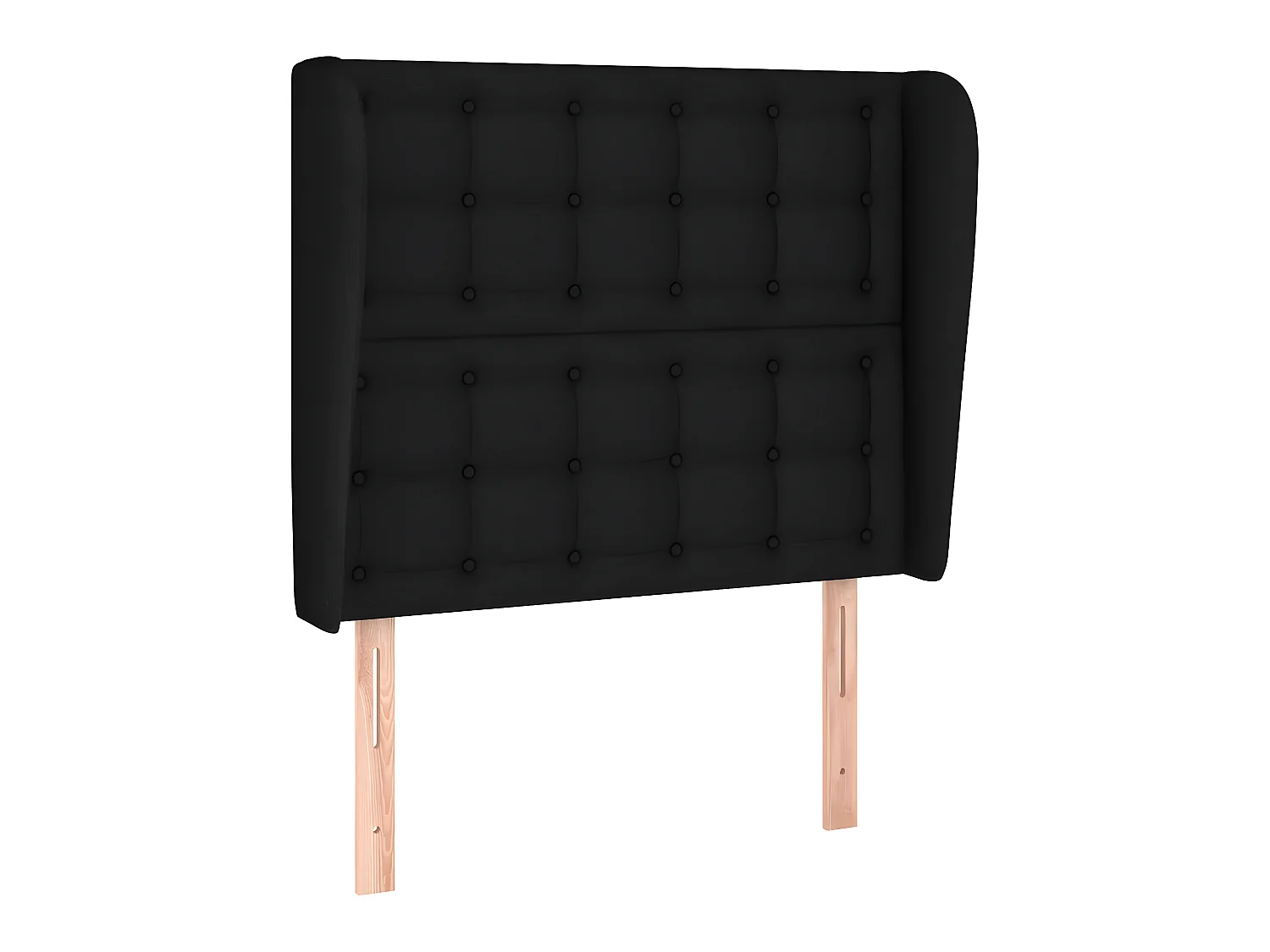 Tête de lit avec oreilles Noir 93x23x118,128 cm Tissu LKC12904 BonneVie Meuble