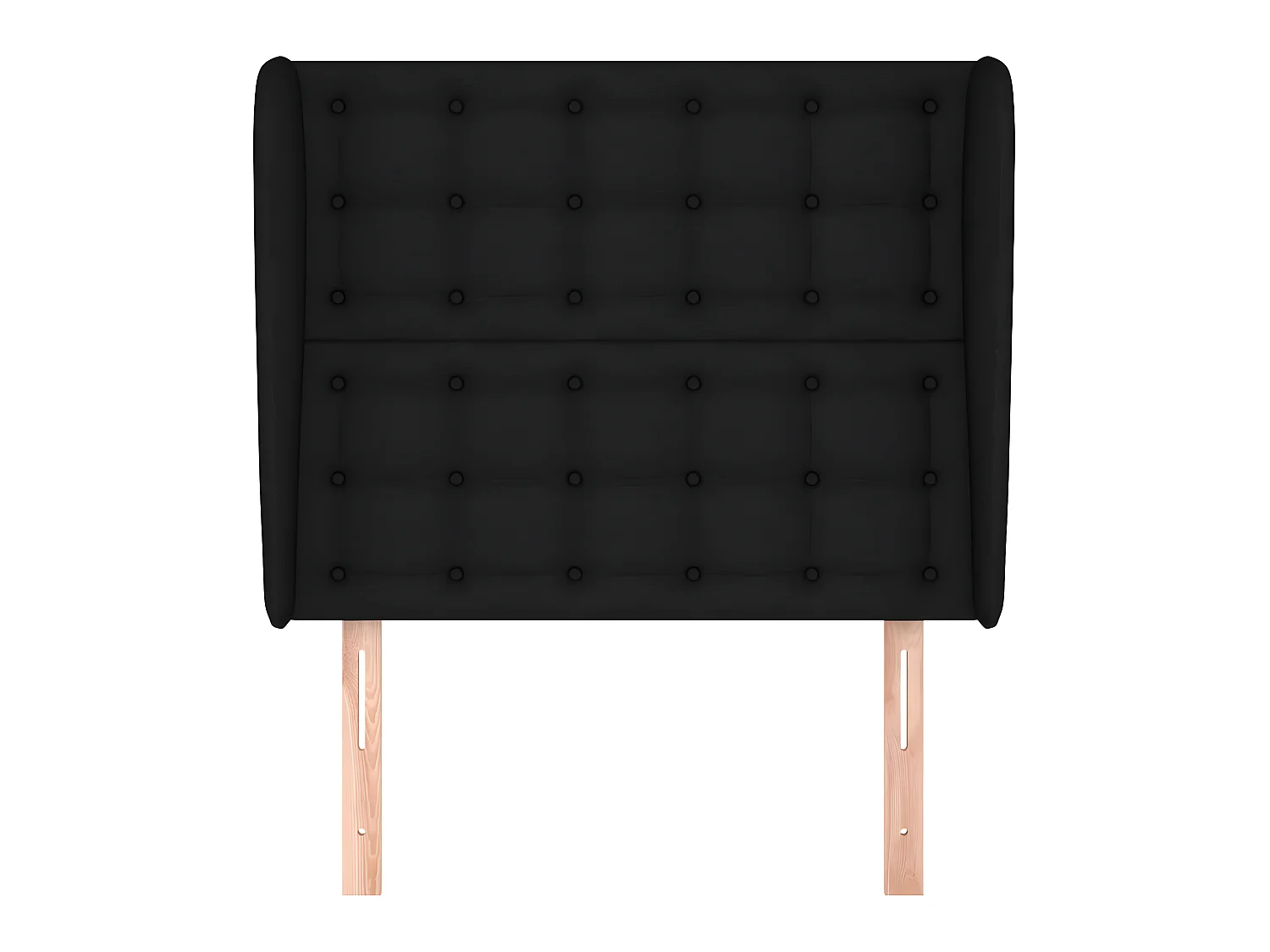 Kopfteil,Bettkopfteil mit Ohren Schwarz 93x23x118/128 cm Stoff -gkd246497