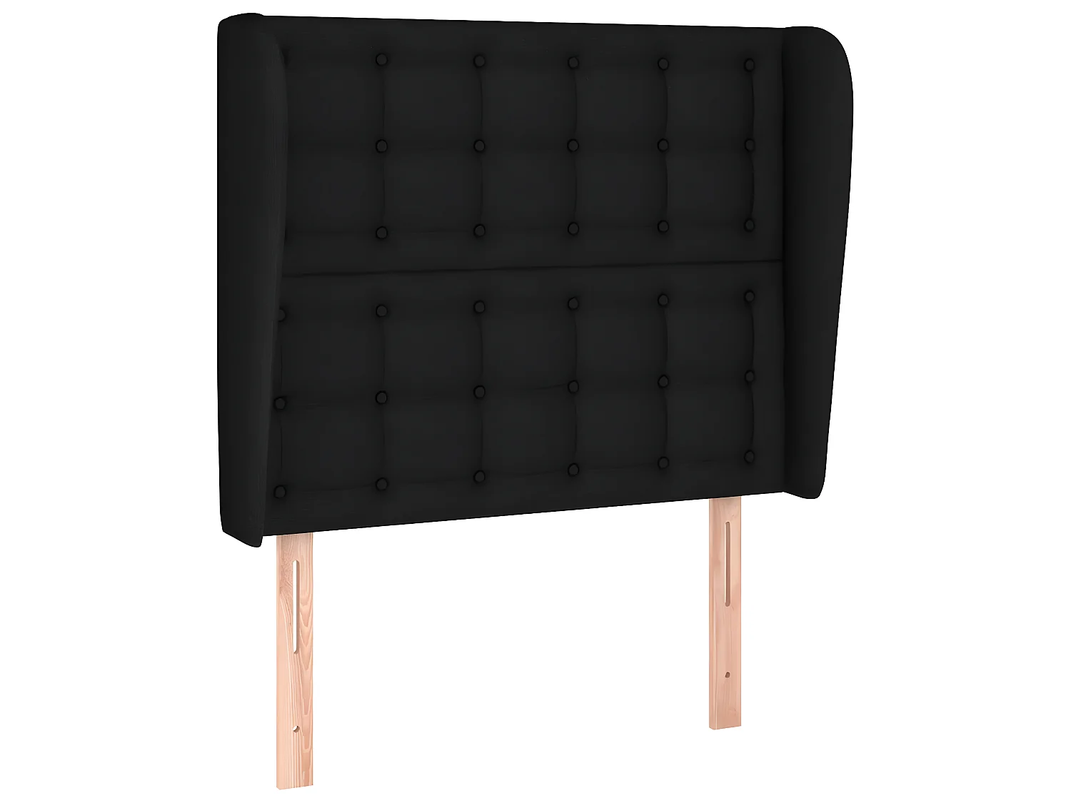 Tête de lit avec oreilles Noir 93x23x118,128 cm Tissu LKC12904 BonneVie Meuble