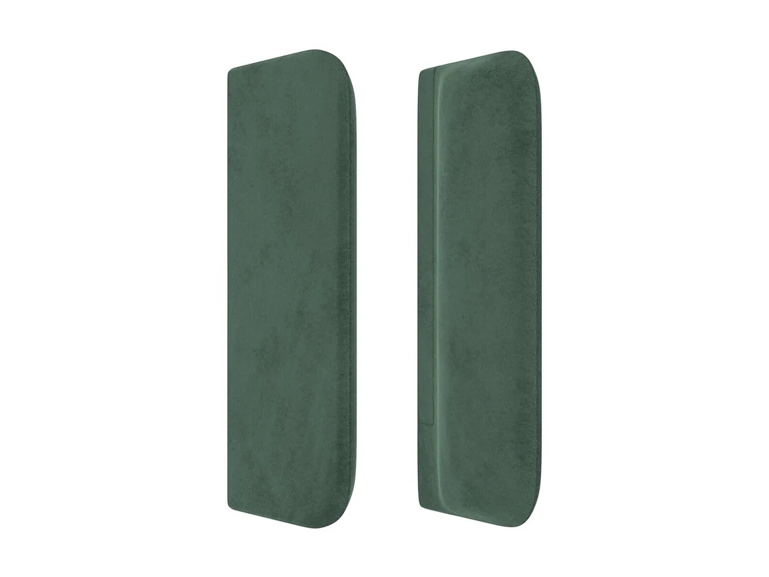 Tête de lit avec oreilles Vert foncé 203x16x78/88 cm Velours POI65589 BonneVie Meuble