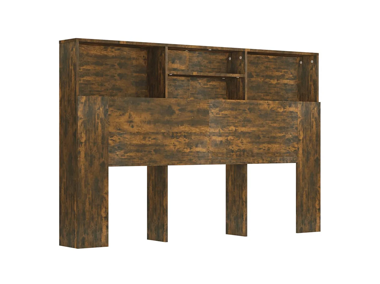 Testiera | Testata del letto con Scomparti Rovere Fumo 160x19x103,5 cm