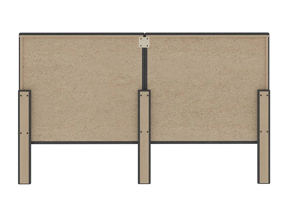 Testiera | Testata del letto Letto Trapuntata Grigio Scuro in Tessuto 160x200 cm