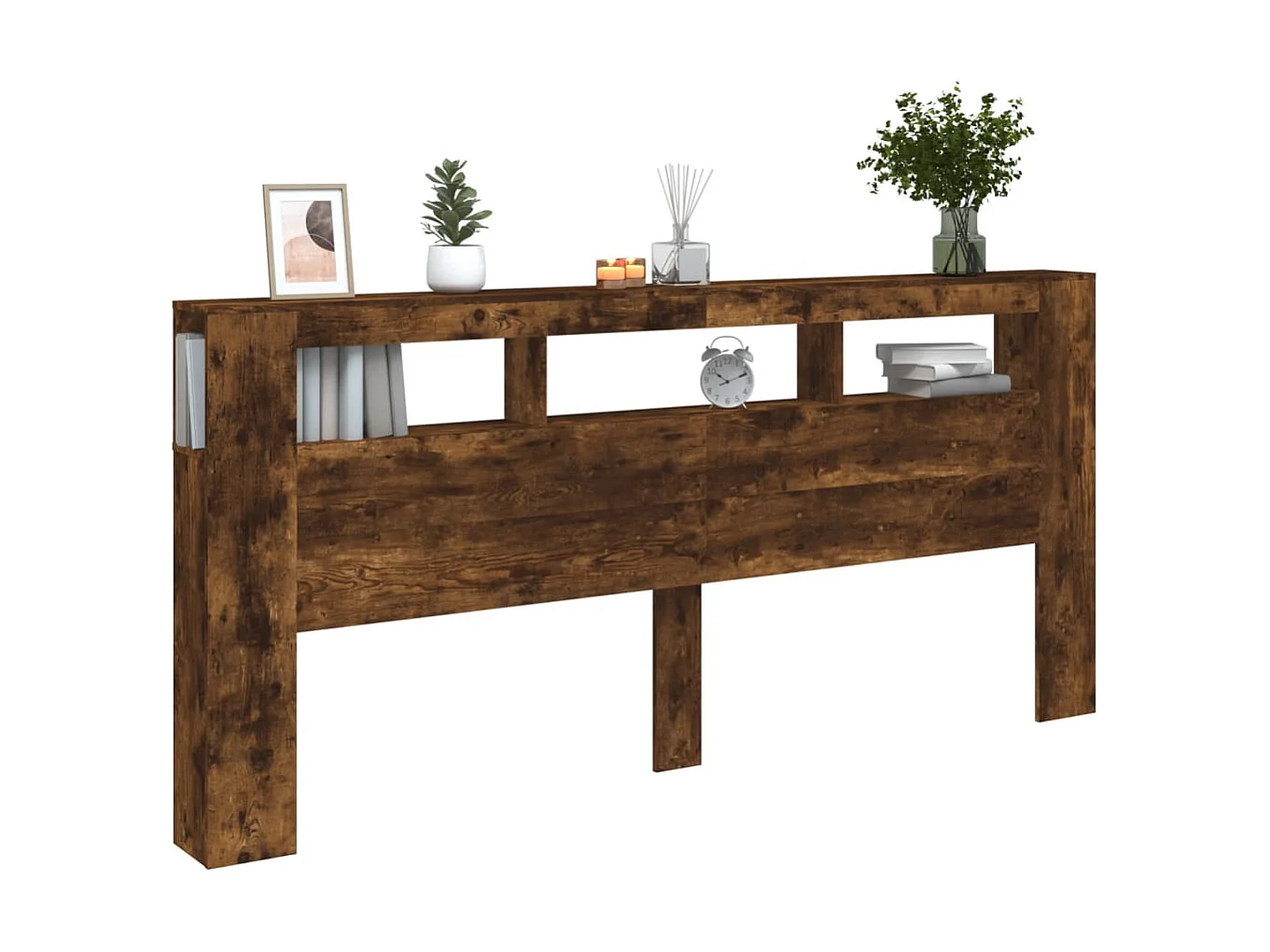 Testiera | Testata del letto LED Rovere Fumo 220x18,5x103,5 cm Legno Multistrato