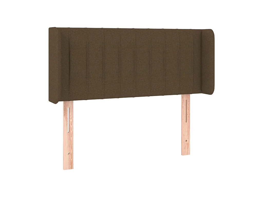 Tête de lit avec oreilles Marron Foncé 103x16x78/88 cm Tissu POI83339 BonneVie Meuble