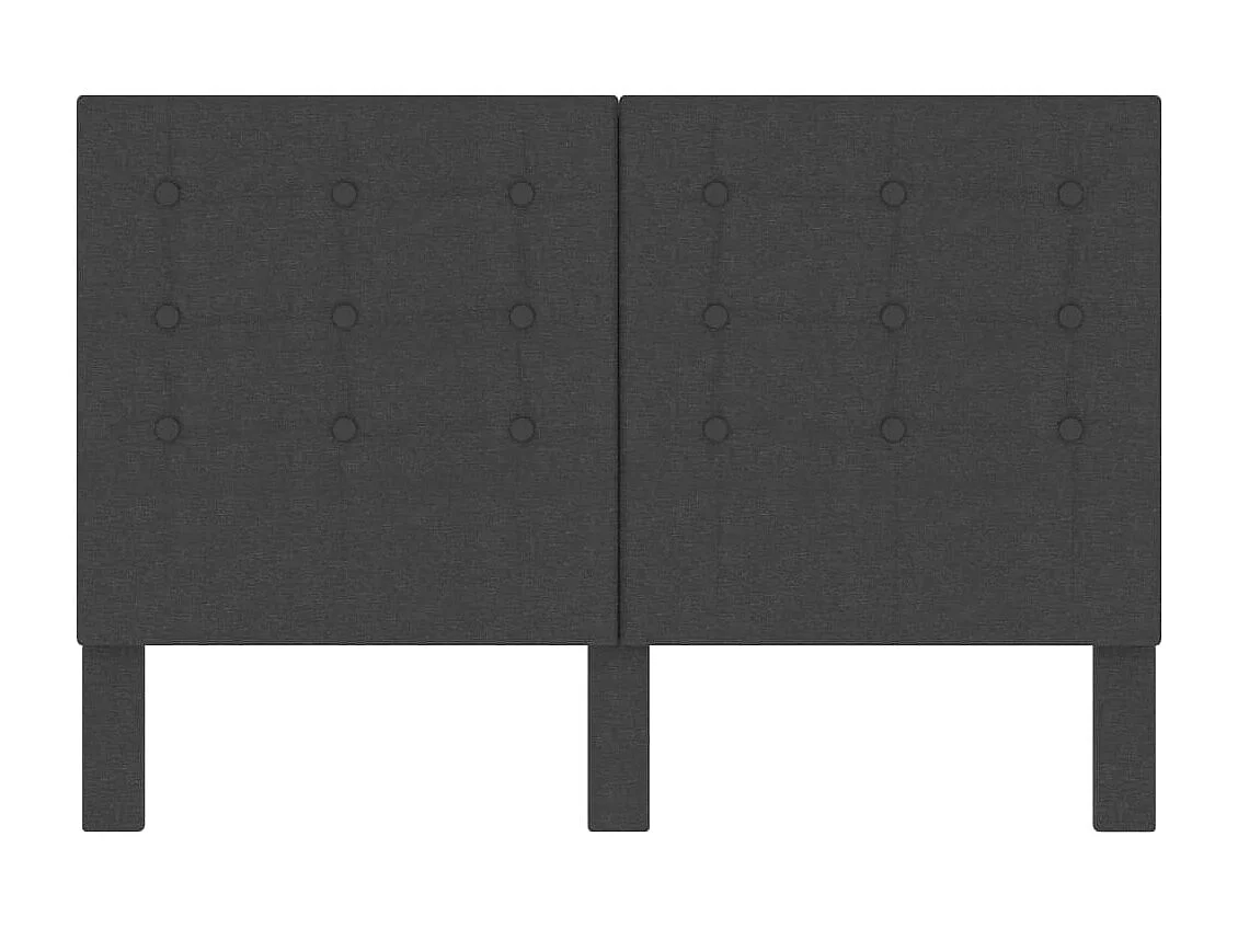 Cabeceira de cama acolchoada 140x200 cm tecido cinzento-escuro PT423353