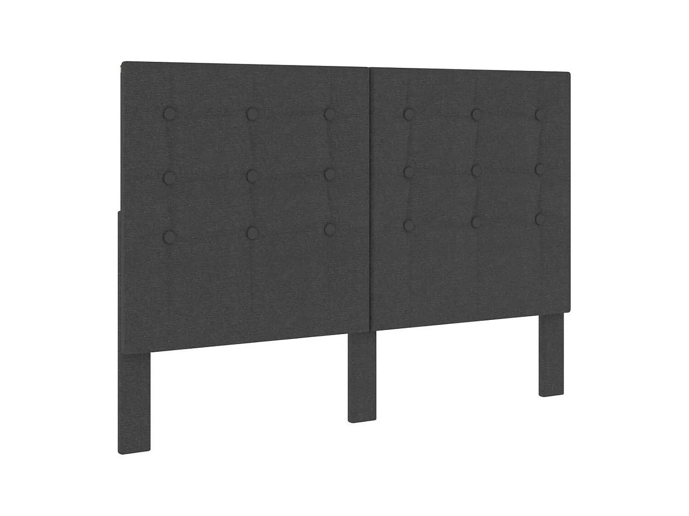 Testiera | Testata del letto Letto Trapuntata Grigio Scuro in Tessuto 140x200 cm