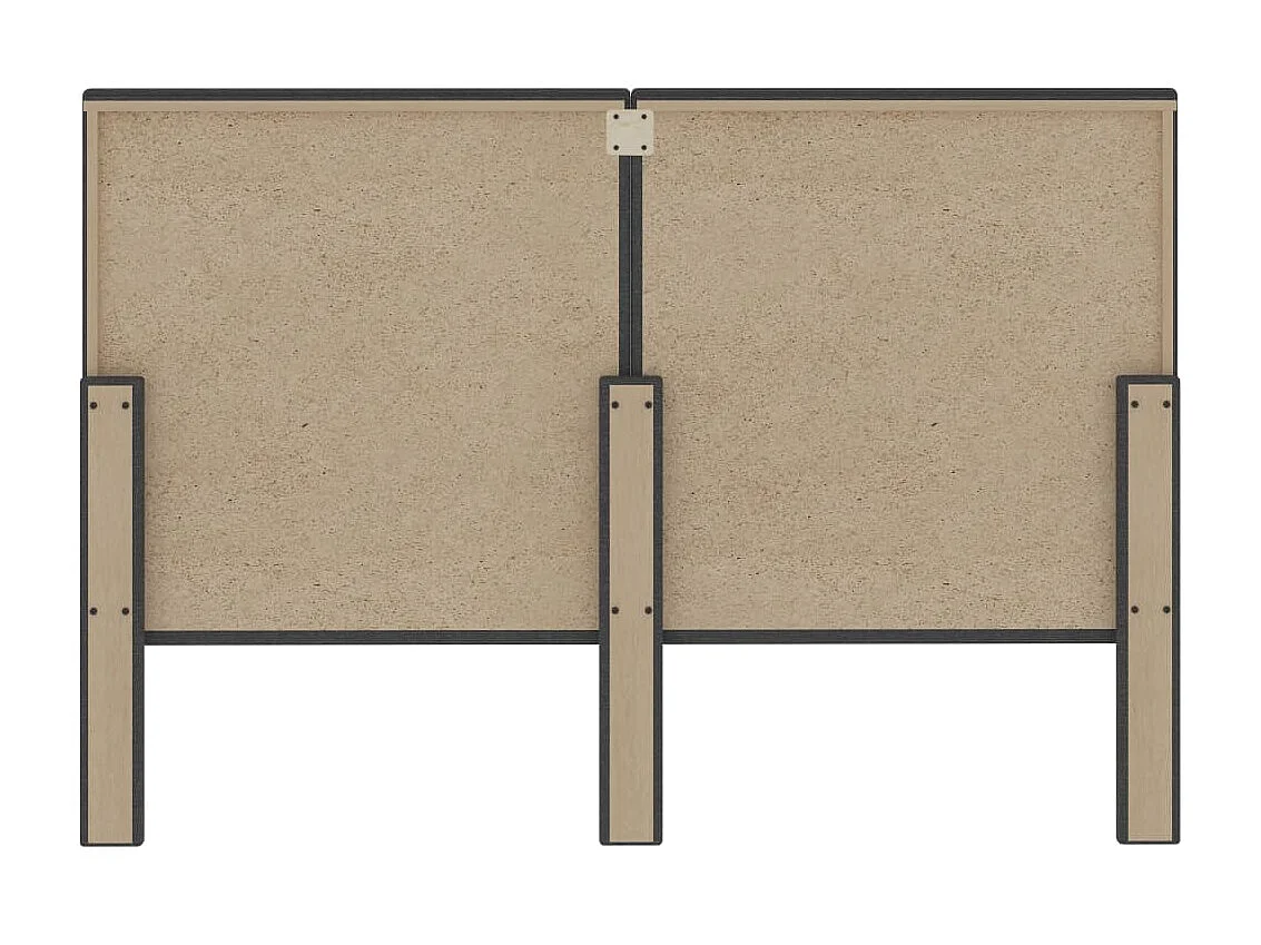 Testiera | Testata del letto Letto Trapuntata Grigio Scuro in Tessuto 140x200 cm