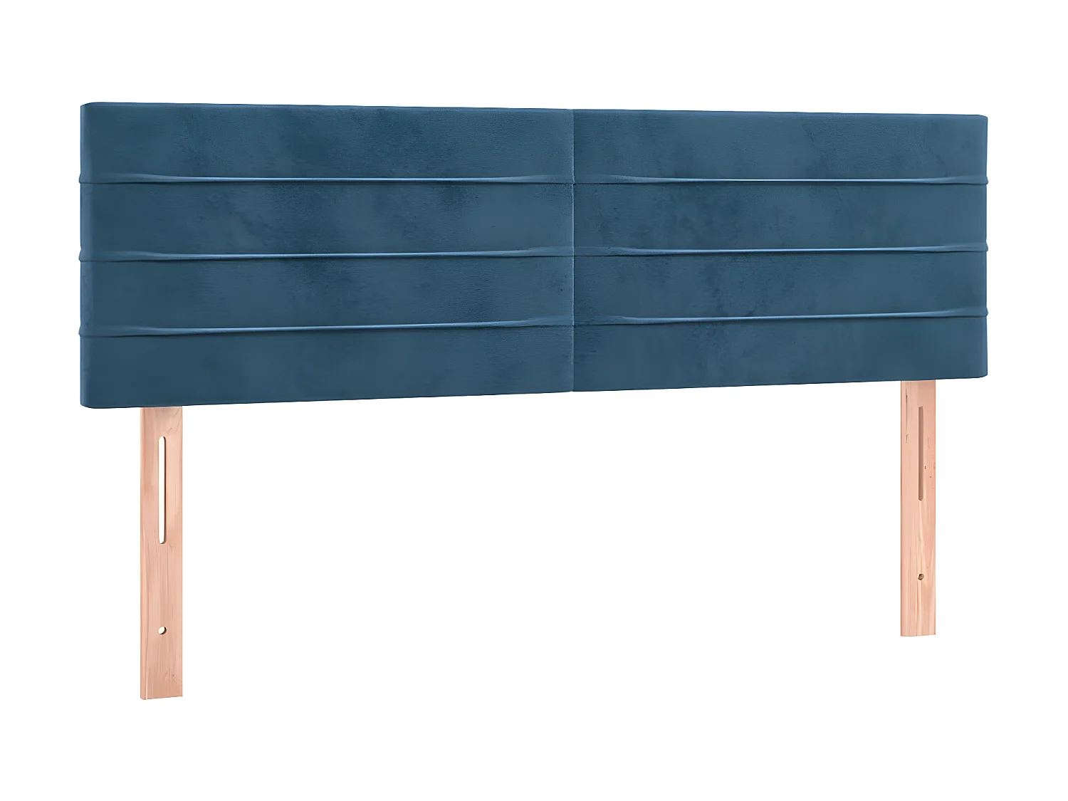 Testiera a LED Blu Scuro 144x5x78/88 cm in Velluto CFW933970