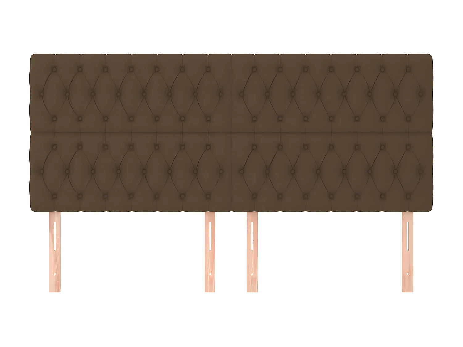 Kopfteil,Bettkopfteile 4 Stk. Dunkelbraun 100x7x78/88 cm Stoff -gkd519735