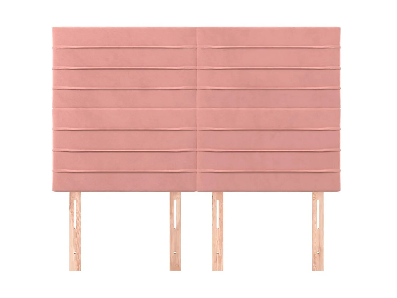 4 pcs Têtes de lit Rose 72x5x78/88 cm Velours PLO65425 BonneVie Meuble