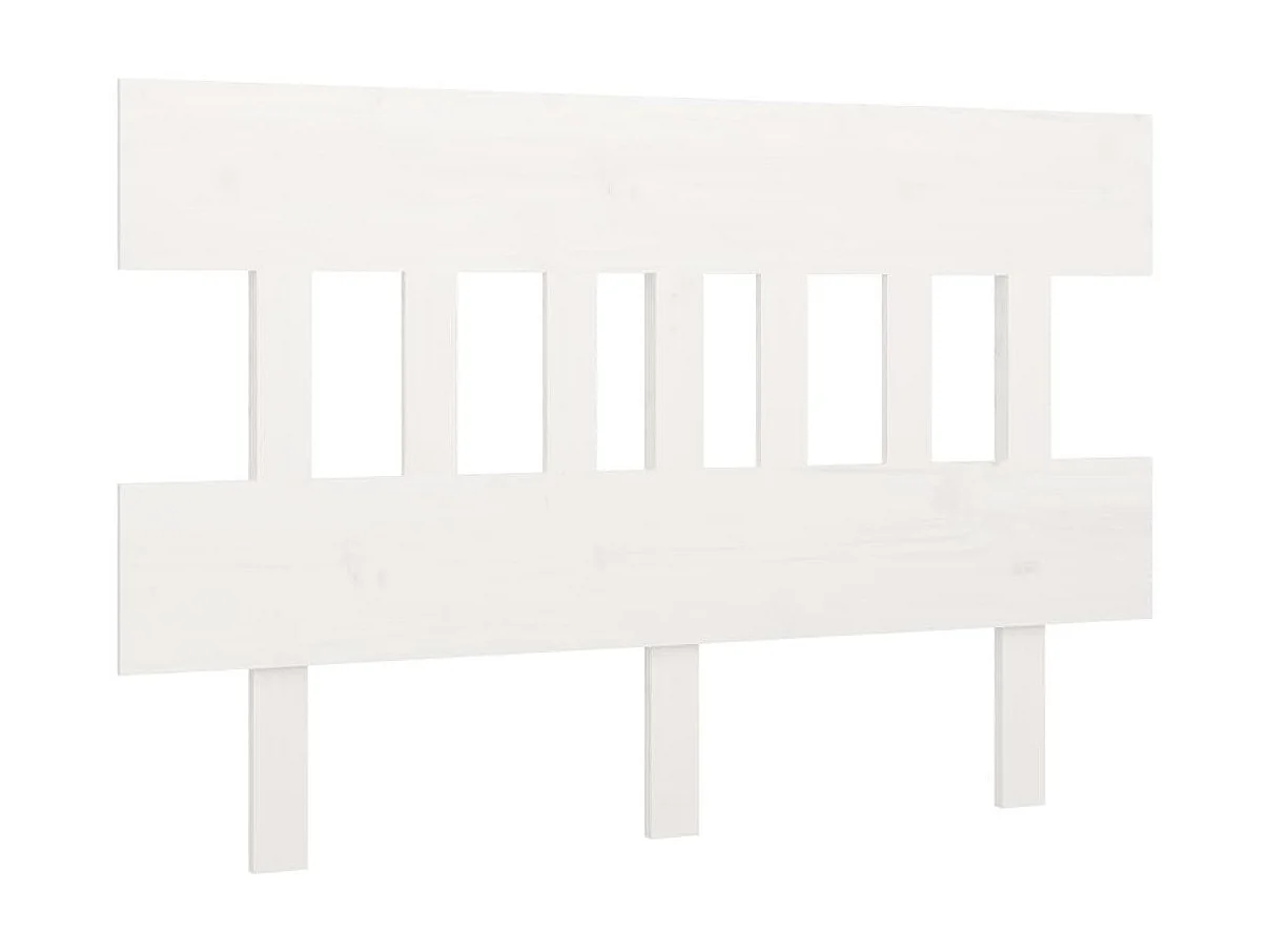Cabeceira de cama 123,5x3x81 cm pinho maciço branco PT687501