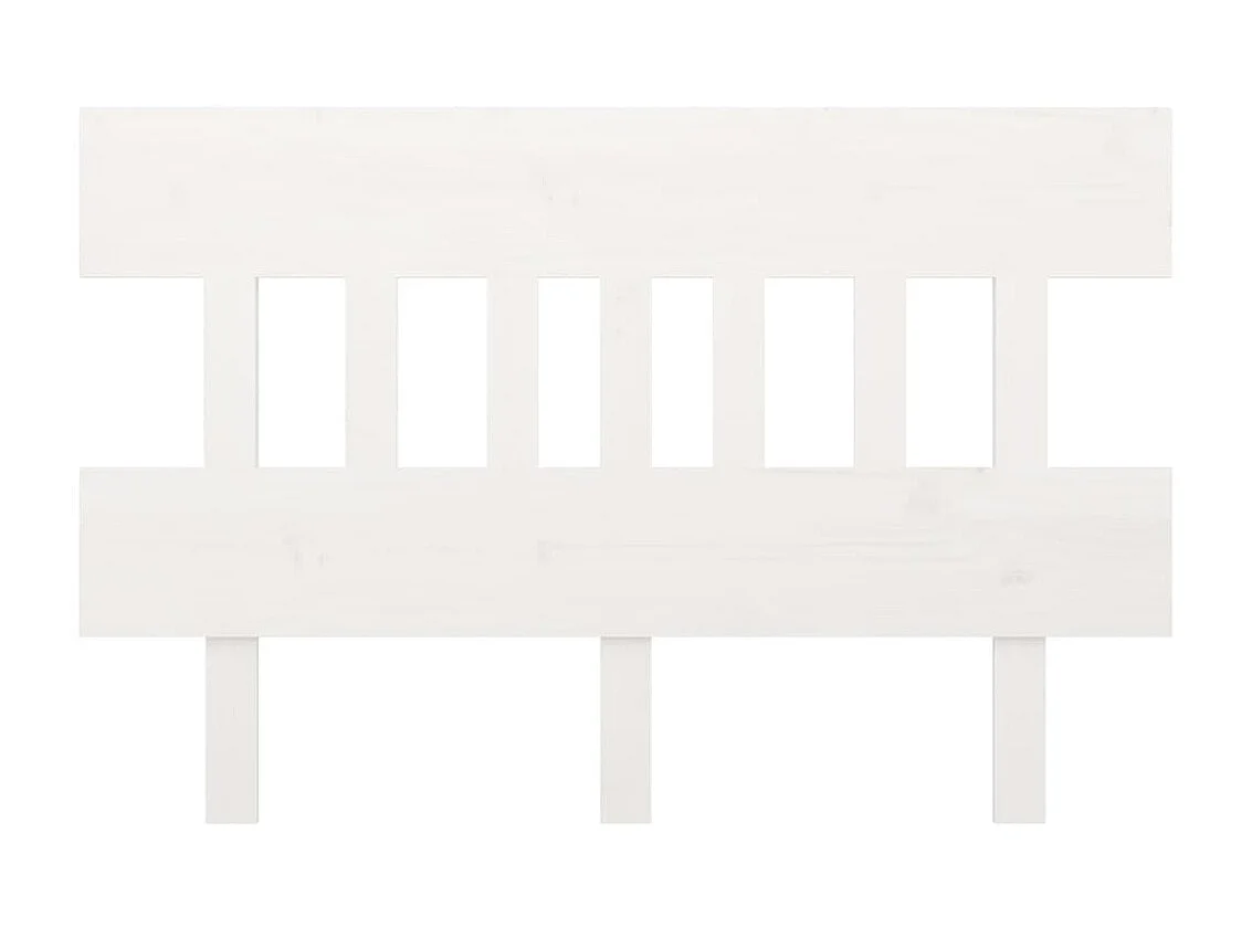 Tête de lit Blanc 123,5x3x81 cm Bois massif de pin POI79149 BonneVie Meuble