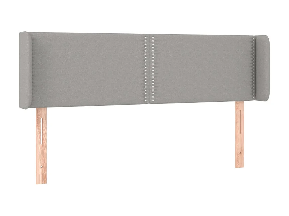 Tête de lit à LED Gris clair 147x16x78/88 cm Tissu POI80701 BonneVie Meuble