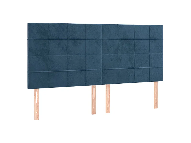 Kopfteil,Bettkopfteile 4 Stk. Dunkelblau 90x5x78/88 cm Samt -gkd813104