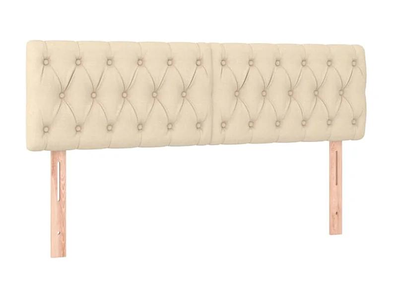 2er-set-Kopfteil,Bettkopfteile Creme 80x7x78/88 cm Stoff -gkd701077