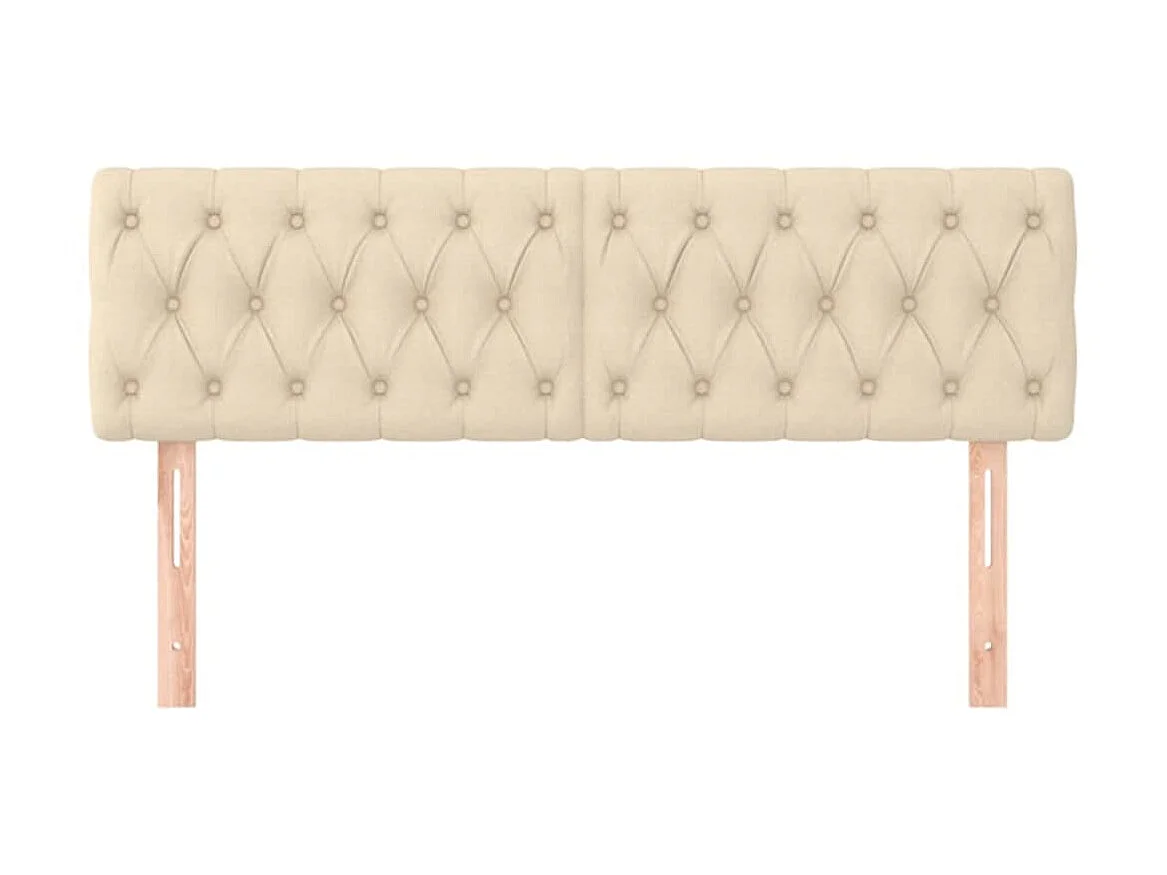 2 Pz Testiera Crema 80 x 7 x 78/88 cm in Tessuto CFW399313