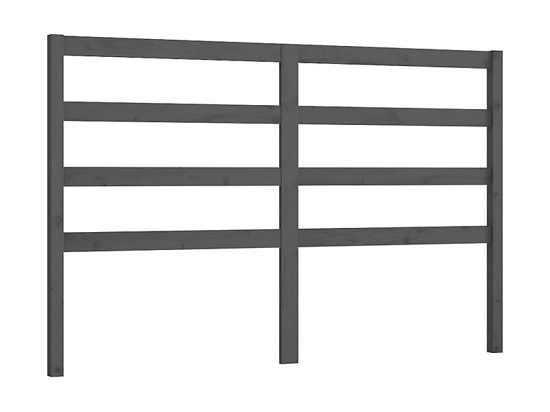 Tête de lit Gris 146x4x100 cm Bois massif de pin POI68390 BonneVie Meuble