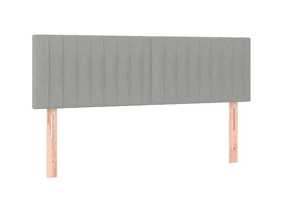 Têtes de lit 2 pcs Gris clair 72x5x78/88 cm Tissu POI85847 BonneVie Meuble