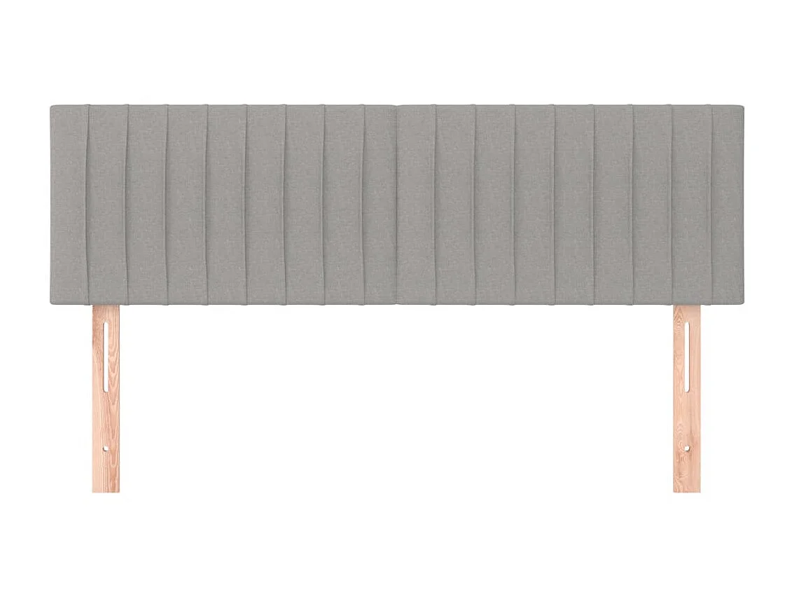 Têtes de lit 2 pcs Gris clair 72x5x78/88 cm Tissu POI85847 BonneVie Meuble