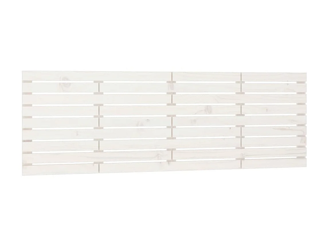 Tête de lit murale Blanc 166x3x63 cm Bois massif de pin POI35480 BonneVie Meuble