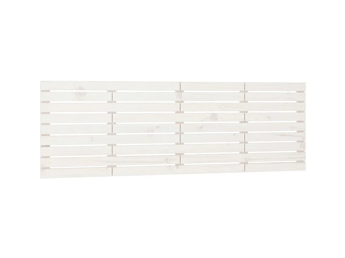 Testiera | Testata del letto da Parete Bianca 166x3x63 cm in Legno Massello di Pino