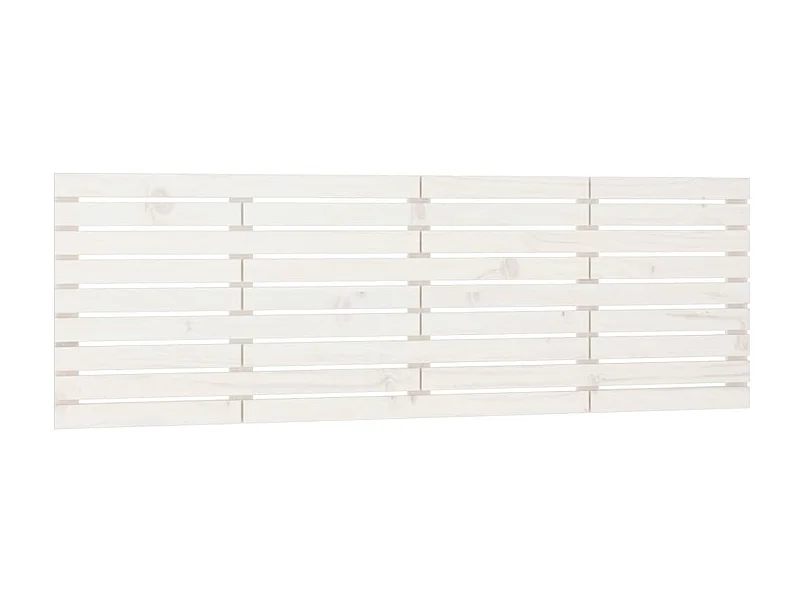 Tête de lit murale Blanc 166x3x63 cm Bois massif de pin POI35480 BonneVie Meuble