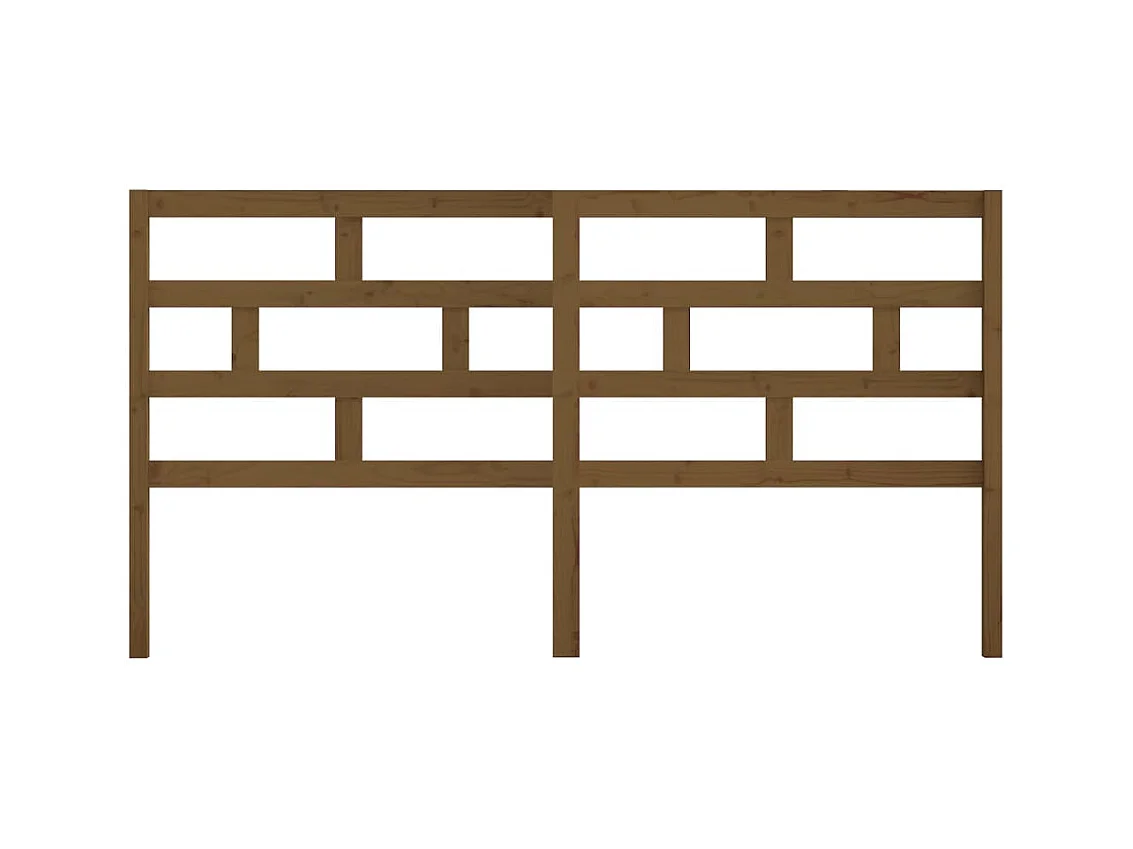 Tête de lit Marron miel 186x4x100 cm Bois massif de pin POI95600 BonneVie Meuble