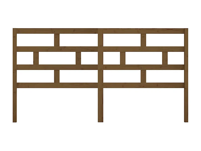 Tête de lit Marron miel 186x4x100 cm Bois massif de pin POI95600 BonneVie Meuble