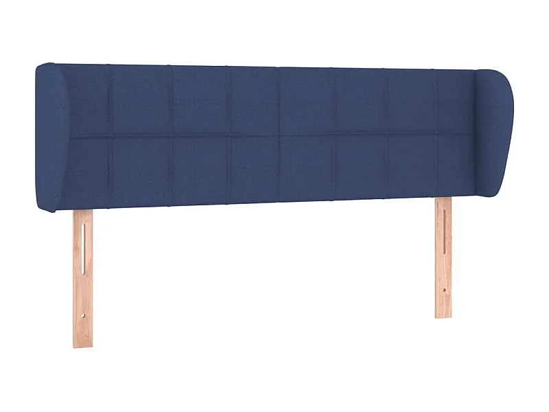 Cabeceira de cama c/ abas tecido 147x23x78/88 cm azul PT289536