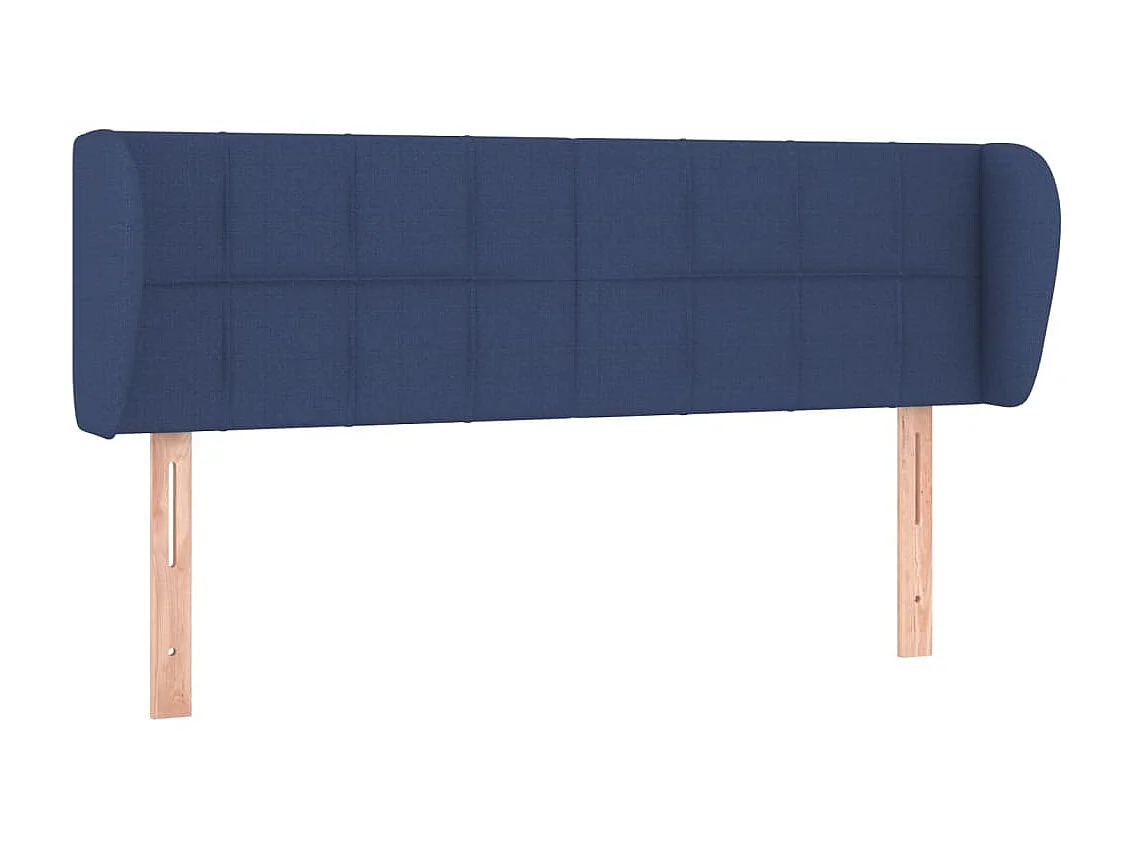 Tête de lit avec oreilles Bleu 147x23x78/88 cm Tissu POI80647 BonneVie Meuble