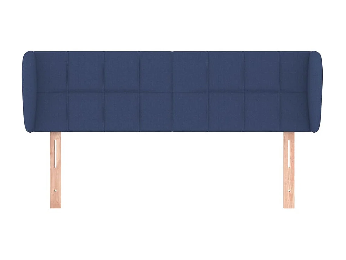 Tête de lit avec oreilles Bleu 147x23x78/88 cm Tissu POI80647 BonneVie Meuble