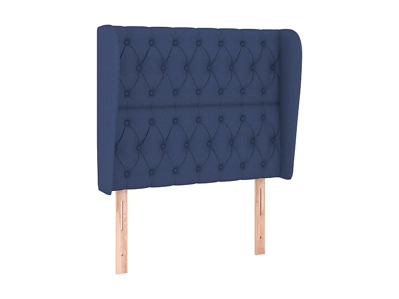 Kopfteil,Bettkopfteil mit Ohren Blau 103x23x118/128 cm Stoff -gkd844667