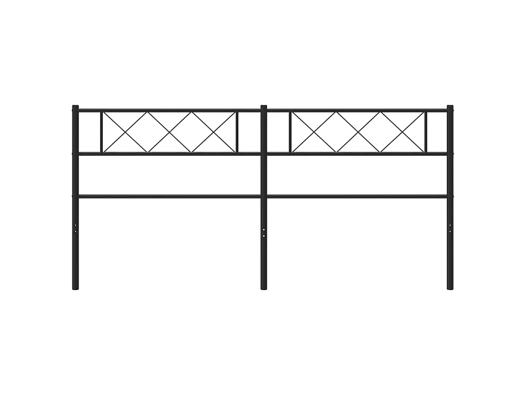 Tête de lit métal noir 193 cm POI38667 BonneVie Meuble