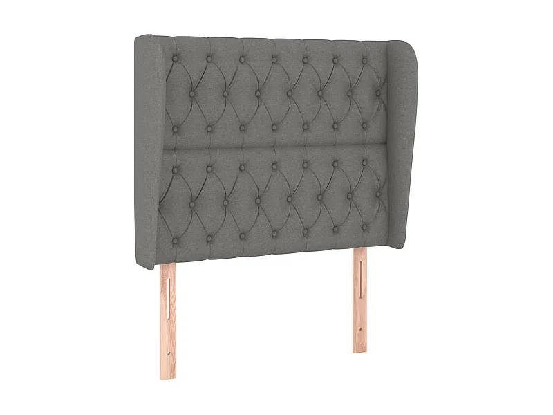 Testiera | Testata del letto ad Orecchio Grigio Scuro 93x23x118/128 cm in Tessuto