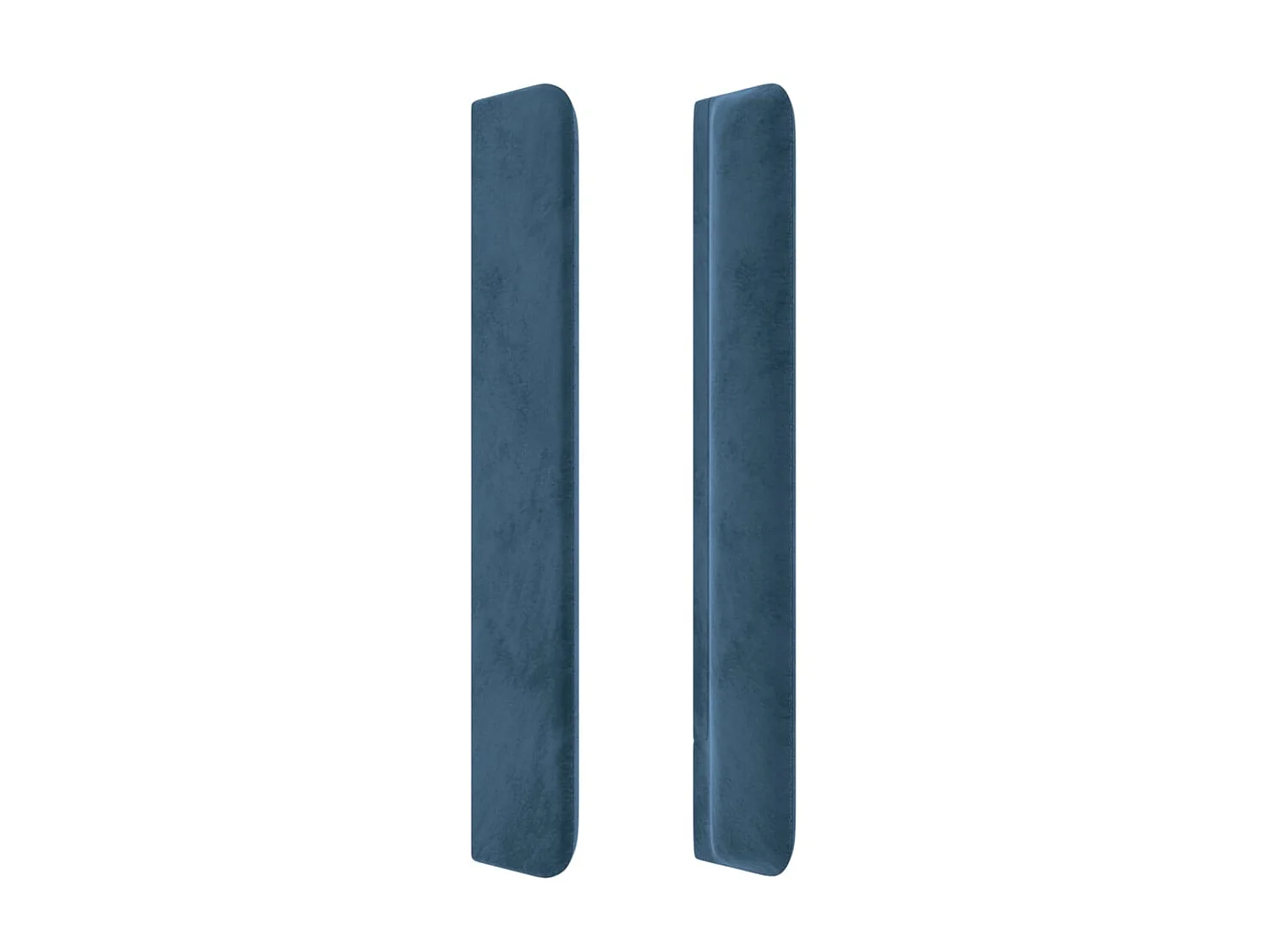 Cabeceira cama c/ abas veludo 163x16x118/128 cm azul-escuro PT132456