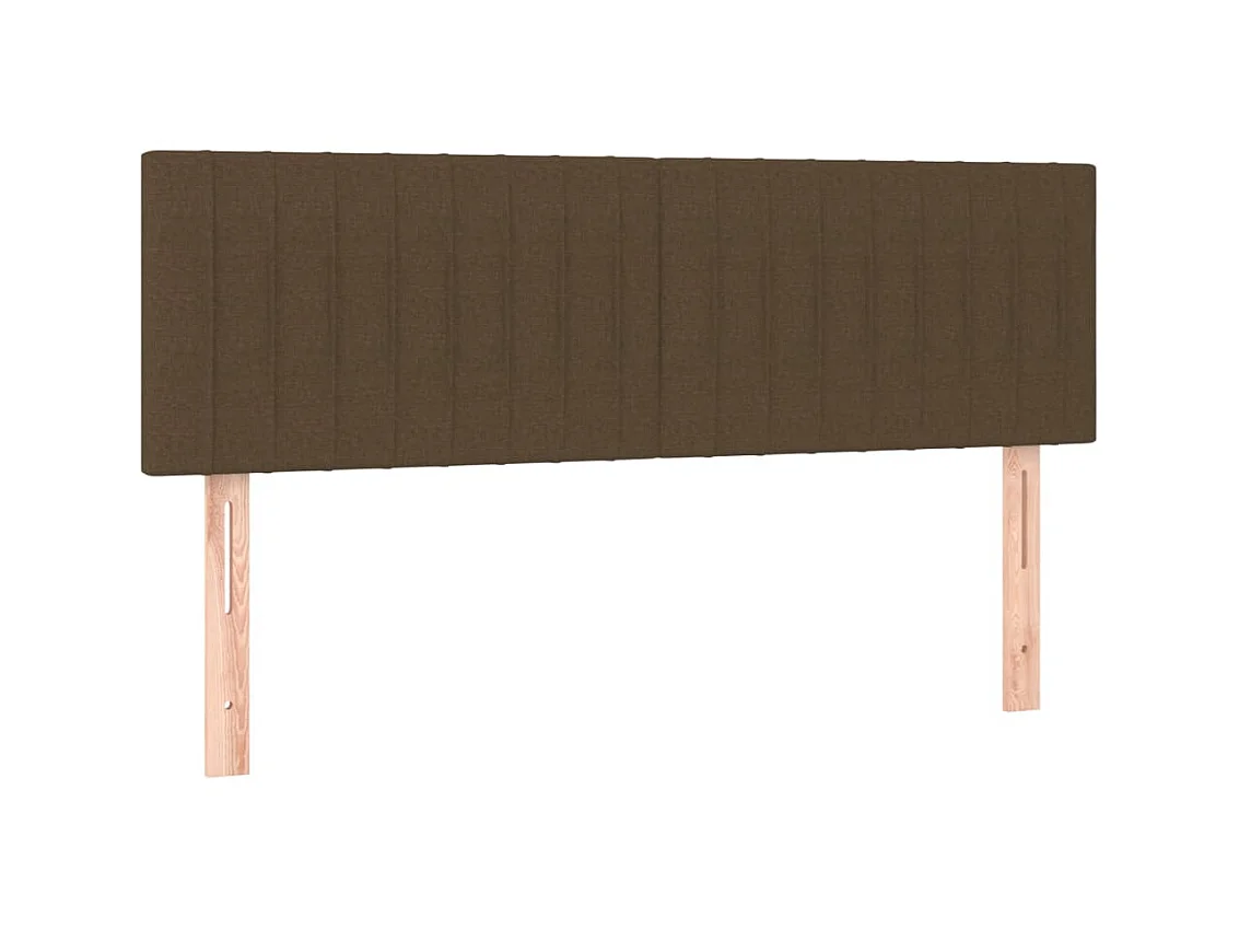 Têtes de lit 2 pcs Marron foncé 72x5x78/88 cm Tissu POI33132 BonneVie Meuble