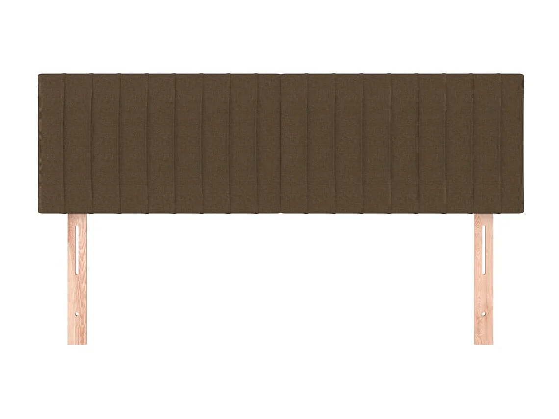 Têtes de lit 2 pcs Marron foncé 72x5x78/88 cm Tissu POI33132 BonneVie Meuble