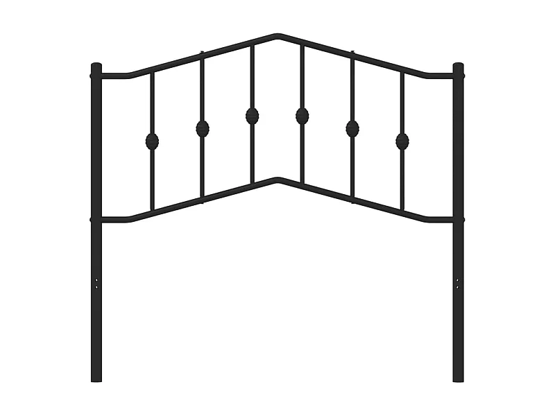 Hoofdbord 100 cm metaal zwart NL988907