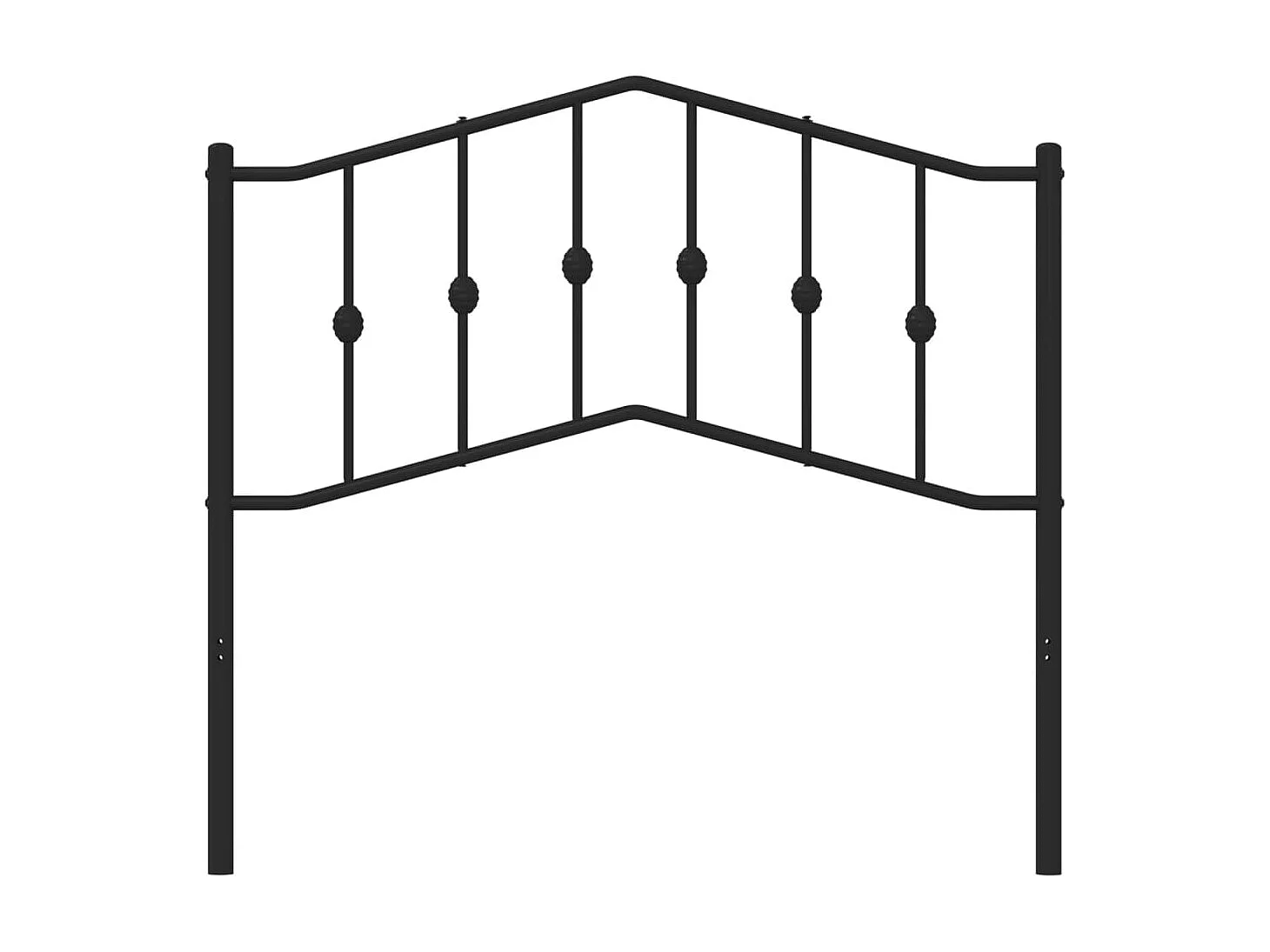 Tête de lit métal noir 100 cm POI37366 BonneVie Meuble