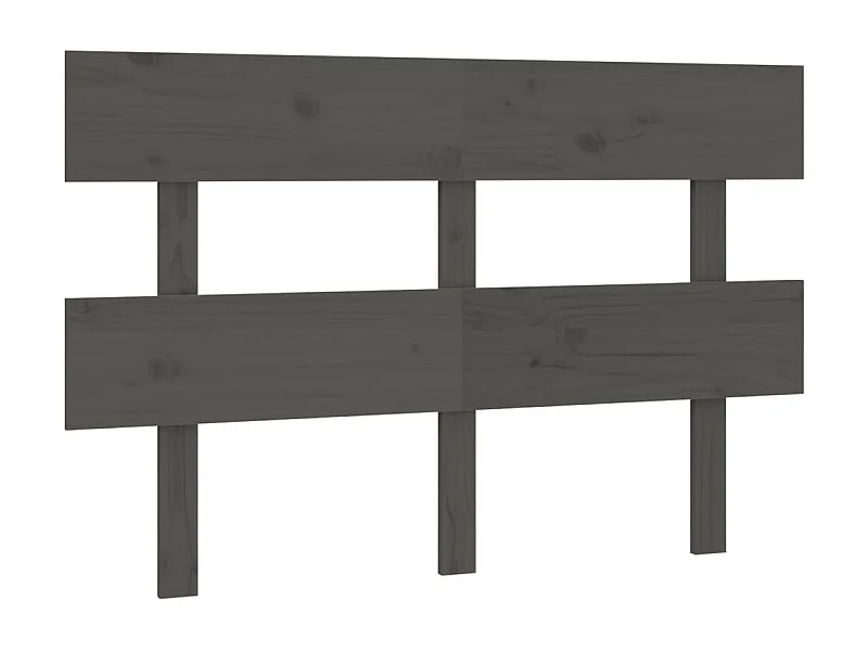 Tête de lit Gris 124x3x81 cm Bois massif de pin POI44114 BonneVie Meuble