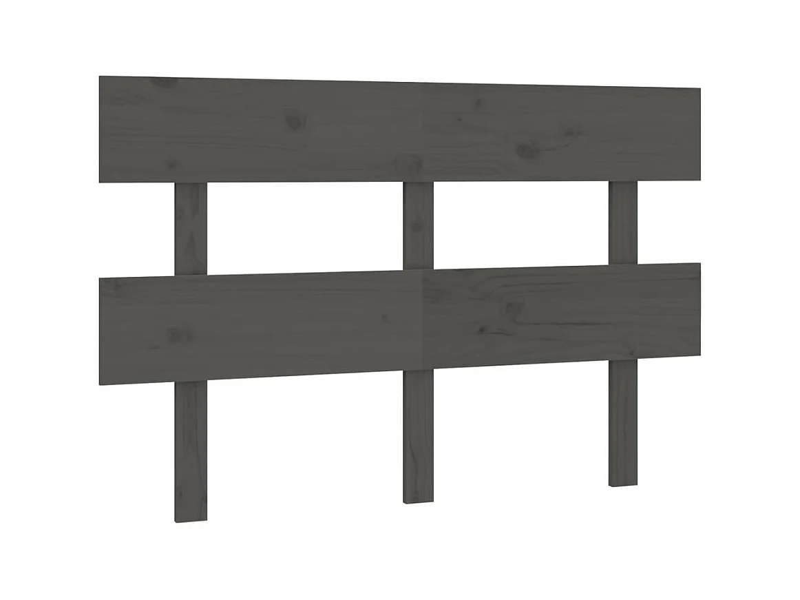 Testiera | Testata del letto per Letto Grigia 124x3x81 cm in Legno Massello di Pino