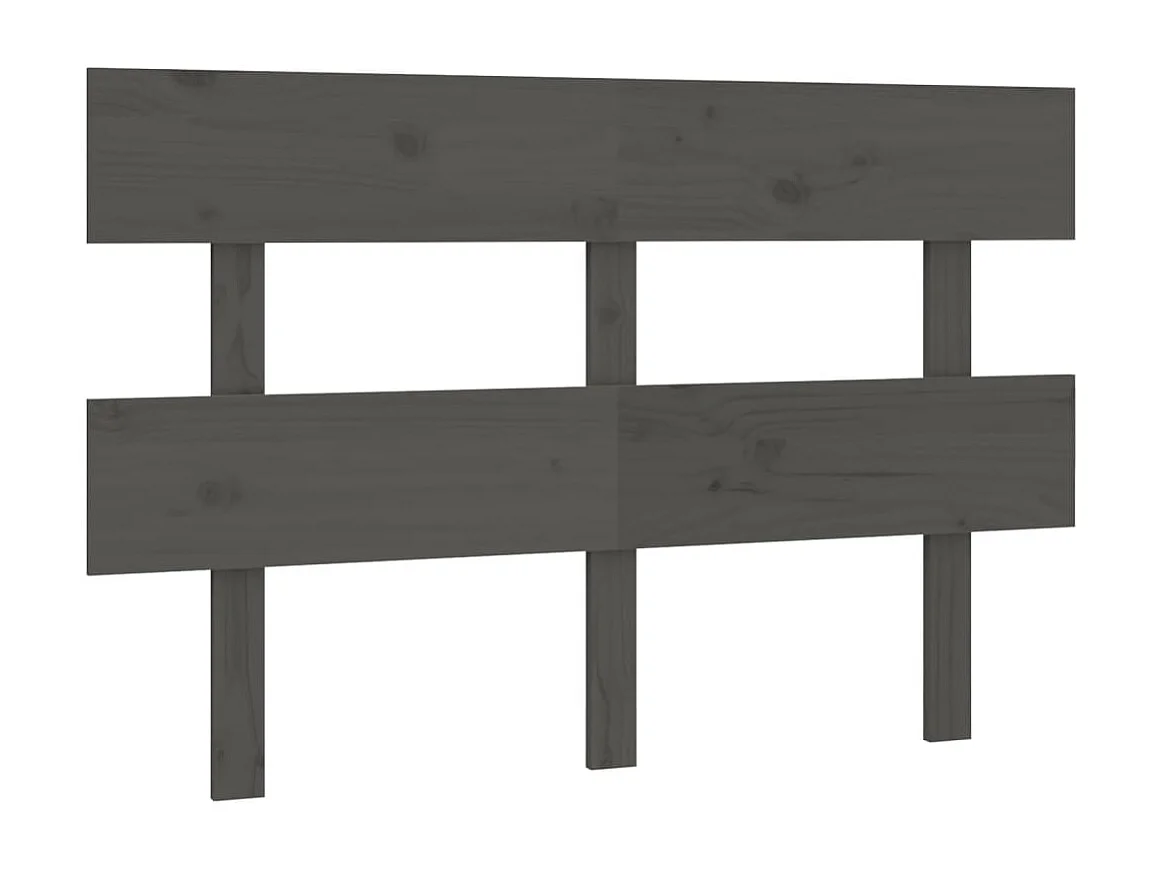 Tête de lit Gris 124x3x81 cm Bois massif de pin POI44114 BonneVie Meuble
