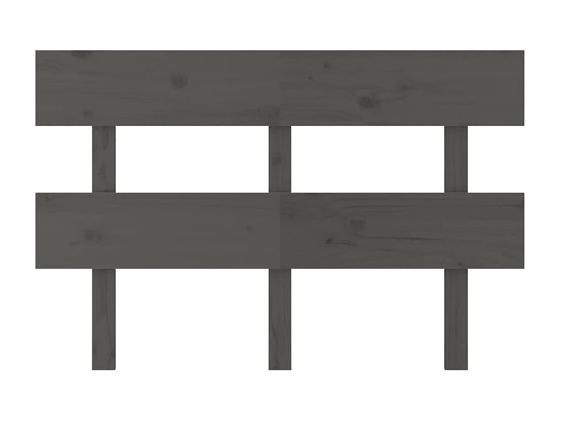 Tête de lit Gris 124x3x81 cm Bois massif de pin POI44114 BonneVie Meuble