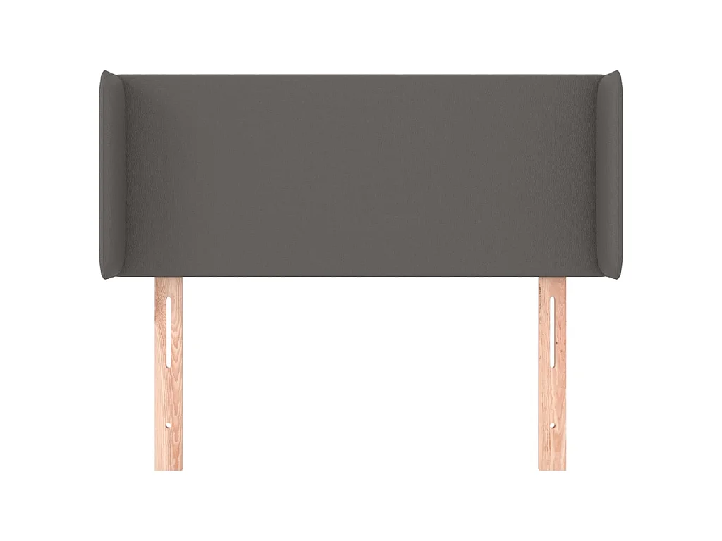 Tête de lit avec oreilles Gris 83x16x78/88 cm Similicuir POI50981 BonneVie Meuble